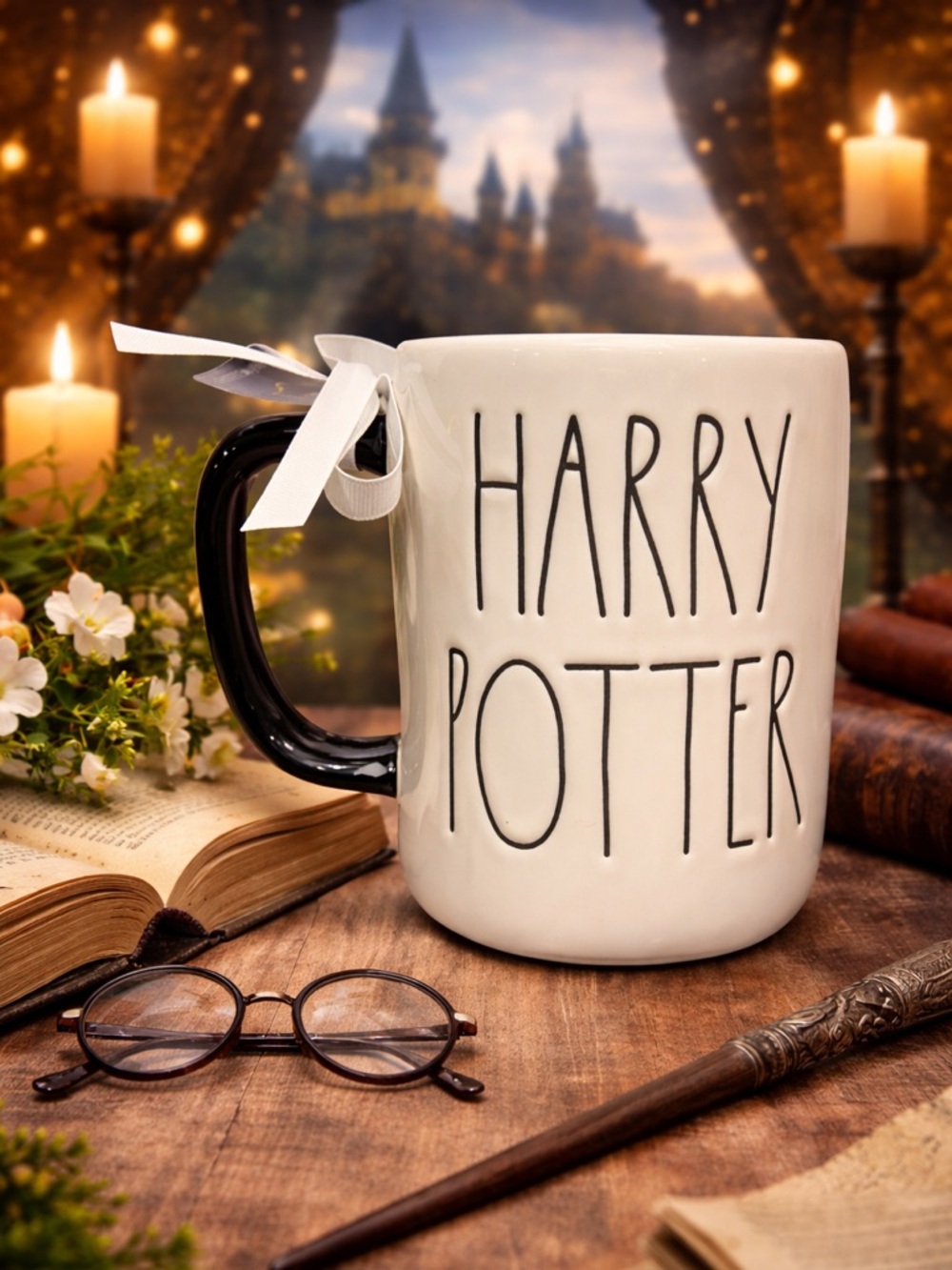Rae Dunn Harry Potter Double Sided Coffee Mug NWT